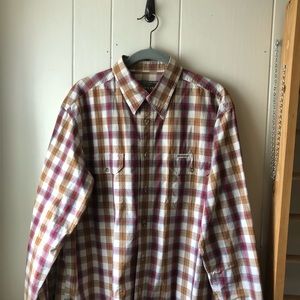 *BUSHMAN Plaid L/S Button down Men’s size Large Shirt